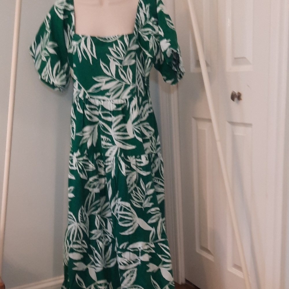 Meadow Roads Tropical Maxi Dress sz Large